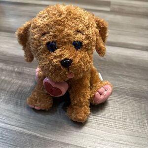 Cabbage Patch Kids CPK Adoptimals Plush Labradoodle Puppy Dog Pink Heart Works